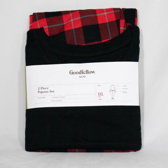 Goodfellow & Co Men's Plaid Long Sleeve Crew + Jogger Pajama Set - Picture 2 of 8